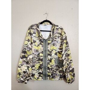 Nike Womens 3X Green Camo Floral Windrunner Jacket Full Zip Ripstop Windbreaker
